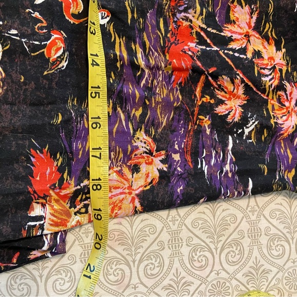 Free People Beach Party Paradise Flamingo Hawaiian Midi Sun Dress Linen Blend 0 - Picture 13 of 16